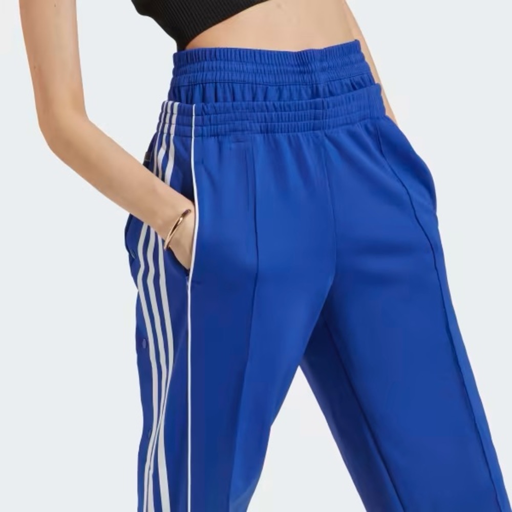 adidas Originals Blue Three-Stripe Track Pants - Picture 6 of 6